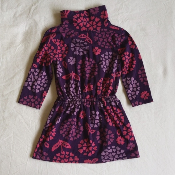 joe fresh purple floral long sleeve mock neck tunic dress 12 months baby girl - Picture 6 of 6